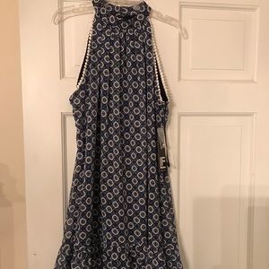 Leslie Fay Sleeveless Navy Dress NWT